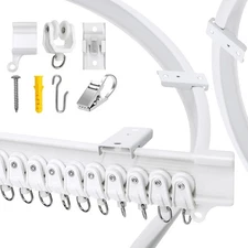 6.6Ft Flexible Ceiling Curtain Track Bendable Curved Ceiling Track Rail System