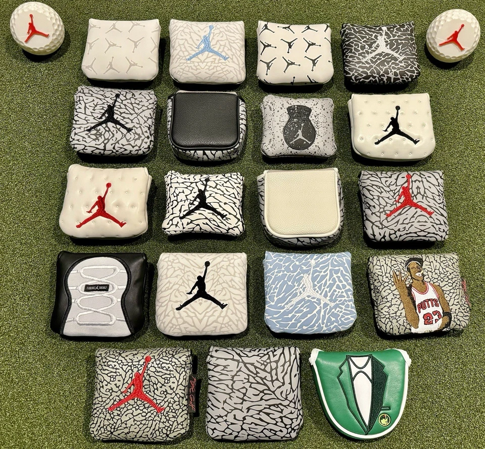 Air Jordan Mallet Putter Cover Elephant print Magnetic Handmade Upcycled - Image 4 of 4