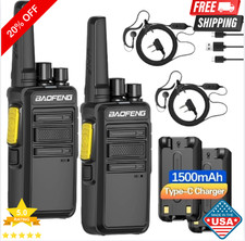 Long Range Walkie Talkie 2 Set 50 Mile Two Way Radio Charge Headset Waterproof