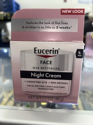 Eucerin Q10 Wrinkles Facial Night Cream + Coenzyme Q10 + Pro-Retinol.  1.7oz