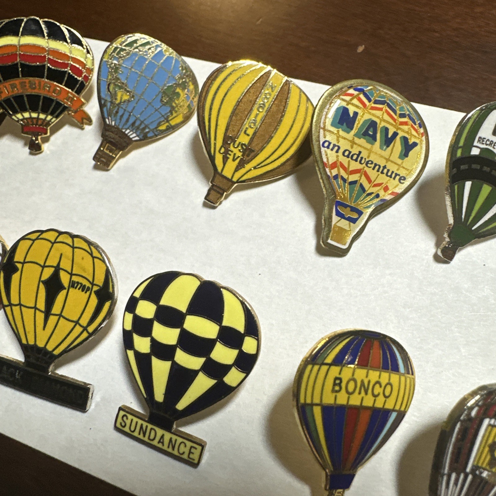 Lot of 12 Vintage Albuquerque Hot Air Balloon Enamel Lapel Pins Very Rare B17