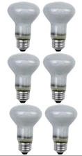 6 Pack R20 Flood Light Bulbs – 50W 120V 130V Flood Reflector – Long Life