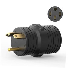 30 Amp to 50 Amp RV Adapter Plug, NEMA TT-30P to NEMA 14-50R 30M/50F