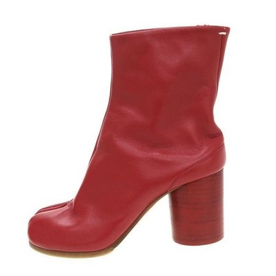 Maison Margiela Paris Tabi Boots Red Split Toe size EU 36 US6 Heel 2.76inch