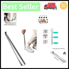16.5  Stainless Steel Long Handle Shoe Horn - Perfect for Seniors  Travel
