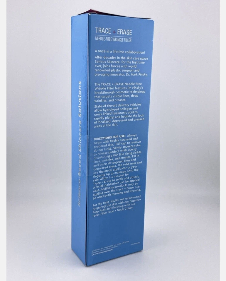 Serious Skincare+ Dr. Mark Pinsky TRACE+BORRAR Relleno de arrugas sin agujas 1 oz Nuevo Foto 2 de 3
