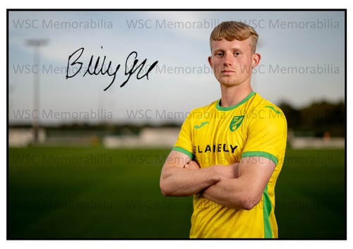 11169. Billy Gee Signed Pictures (A4 Prints) Chelsea Norwich City