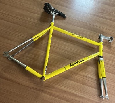 Schwinn Madison Fixed Gear Track Bicycle Medium 54 Speed Yellow
