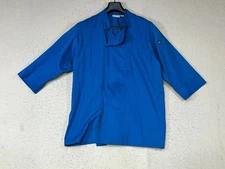 Chef Works Chef Jacket Coat Food Service Work Uniform Blue Size large See Pics 