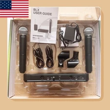 New For Shure BLX288 / SM58 Dual-Channel Wireless Handheld Microphone System US