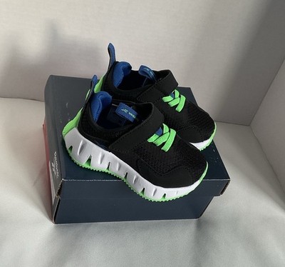 Reebok  Zigtech  Zip Dynamica  Athletic Shoes Black Green Toddler Boys Size 5