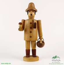 DDR Räuchermann Pilzsammler 24,5cm Sammler Deko Weihnachten Erzgebirge