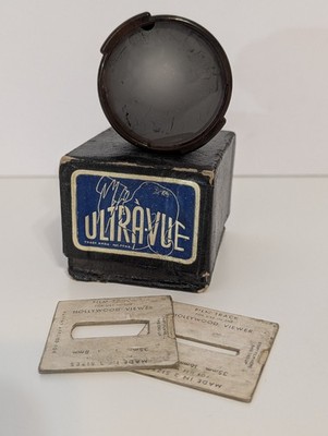 Vtg Ultra Vue Chromat-O-Scope 2x2 Slide Viewer 8/16/35mm Hollywood Viewer Slides