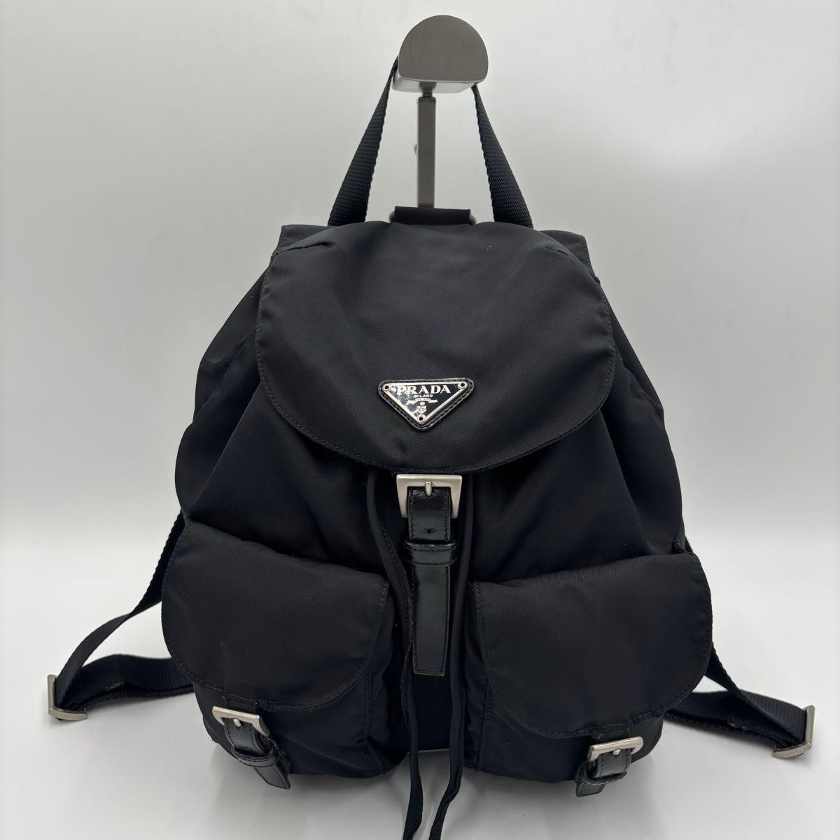 PRADA Nylon Mini Rucksack Backpack Triangle Logo … - image 3