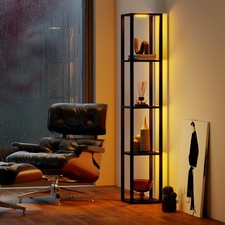 Image of GAINOOM 4-Tier Floor Lamp Freestanding Display Rack w/ LED Lights