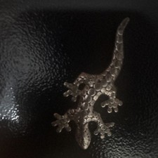 Silver Tone Metal Lizard Gecko Brooch Pin, An...
