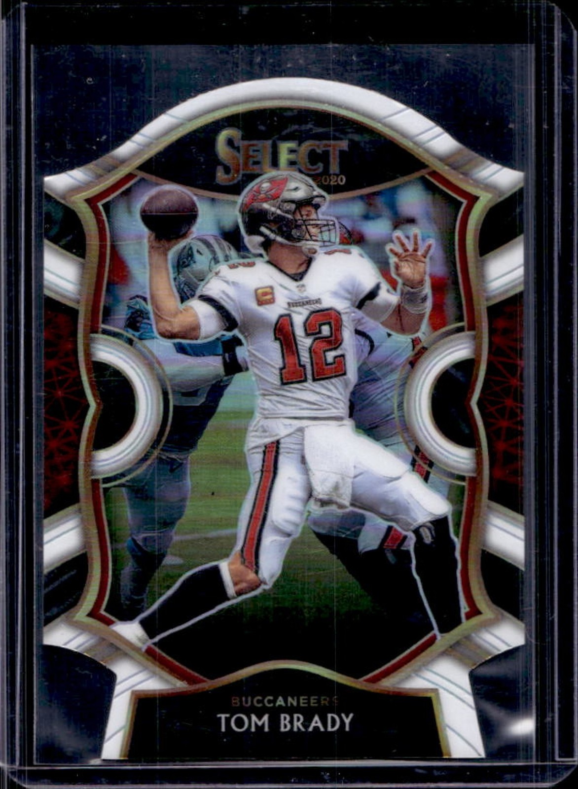 2020 Select Tom Brady White Prizm Die Cut Concourse #1 Buccaneers