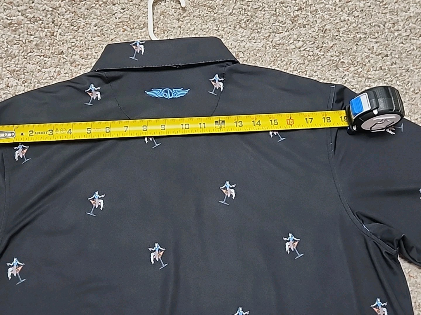 Straight Down Performance Black Polo Martini Drin… - image 15