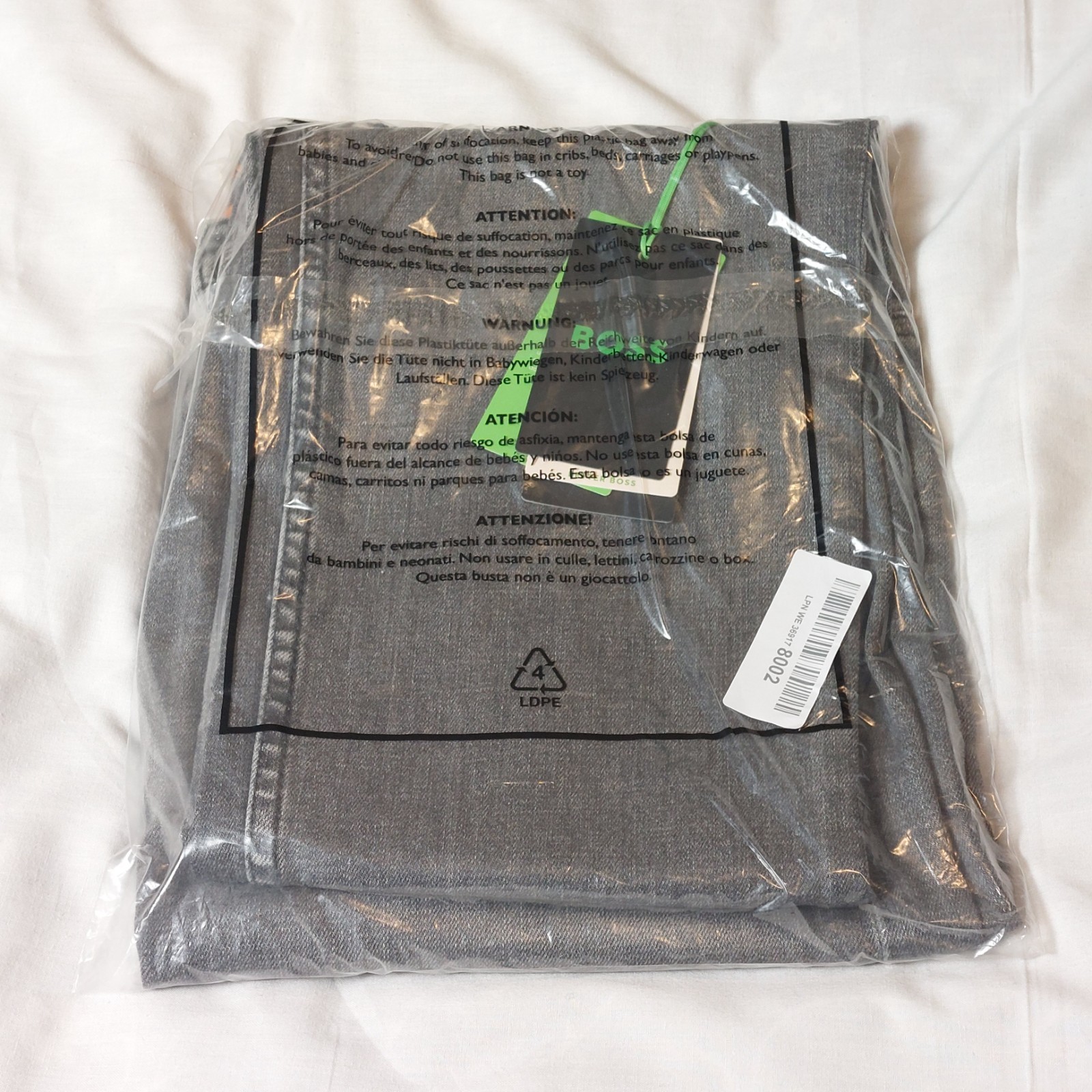 HUGO BOSS Men's Delaware Stretch Straight Medium Grey Jeans W36 L34 thumbnail 17