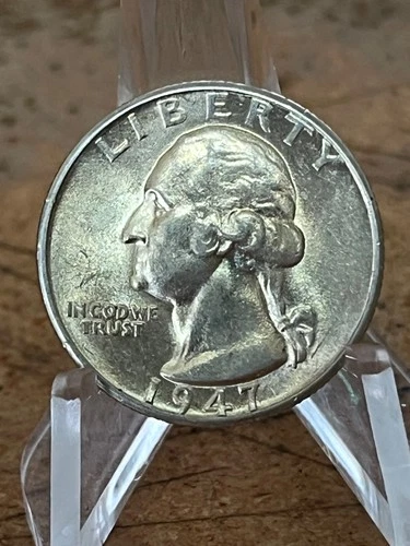 1947 D Washington Quarter 25c Silver BU UNC  Denver # RPD68