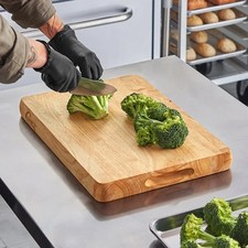 Choice 20 x 15 x 1 3/4 Wood Cutting Board with Rounded Edges