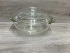 Vintage Pyrex 024 2 Qt. Clear Glass Bowl With Lid G1C  No Chips