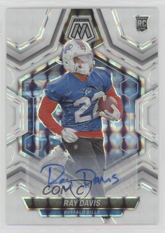 2024 Panini Mosaic Rookies Mosaic Prizm Auto Ray Davis #387 Rookie Auto RC 0c3