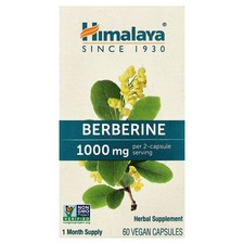 Berberine, 60 Vegan Capsules  (500 mg per Cap...