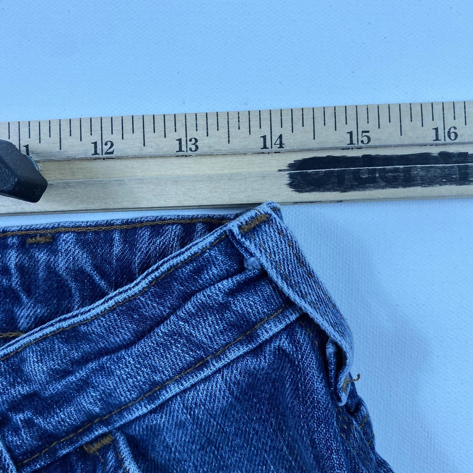 Pantalones de mezclilla Carhartt Carpenter para hombre 28x30 azul martillo lazo bolsillos utilitarios ropa de trabajo Foto 4 de 4