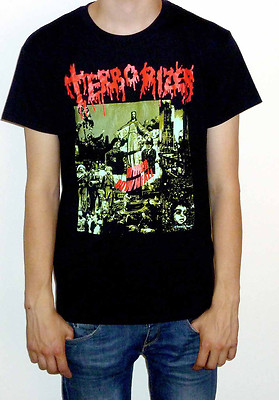 Terrorizer ''World Downfall'' T-Shirt - NEU OFFIZIELLES Tshirt Horden von Zombies