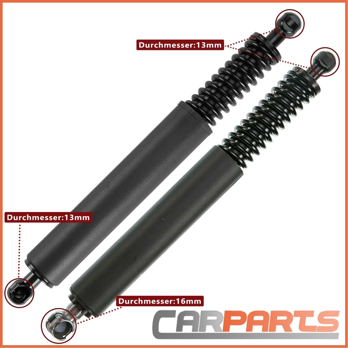 Golf 6 Heckklappe Schwarz 2x Gasfeder Für VW Touareg Heckklappe (BJ 2002-2005) – 7L6827550N, Beidseitig Kofferraumdämpfer Gasdruckfeder 7L6827550N 7LA 7L6 7L7