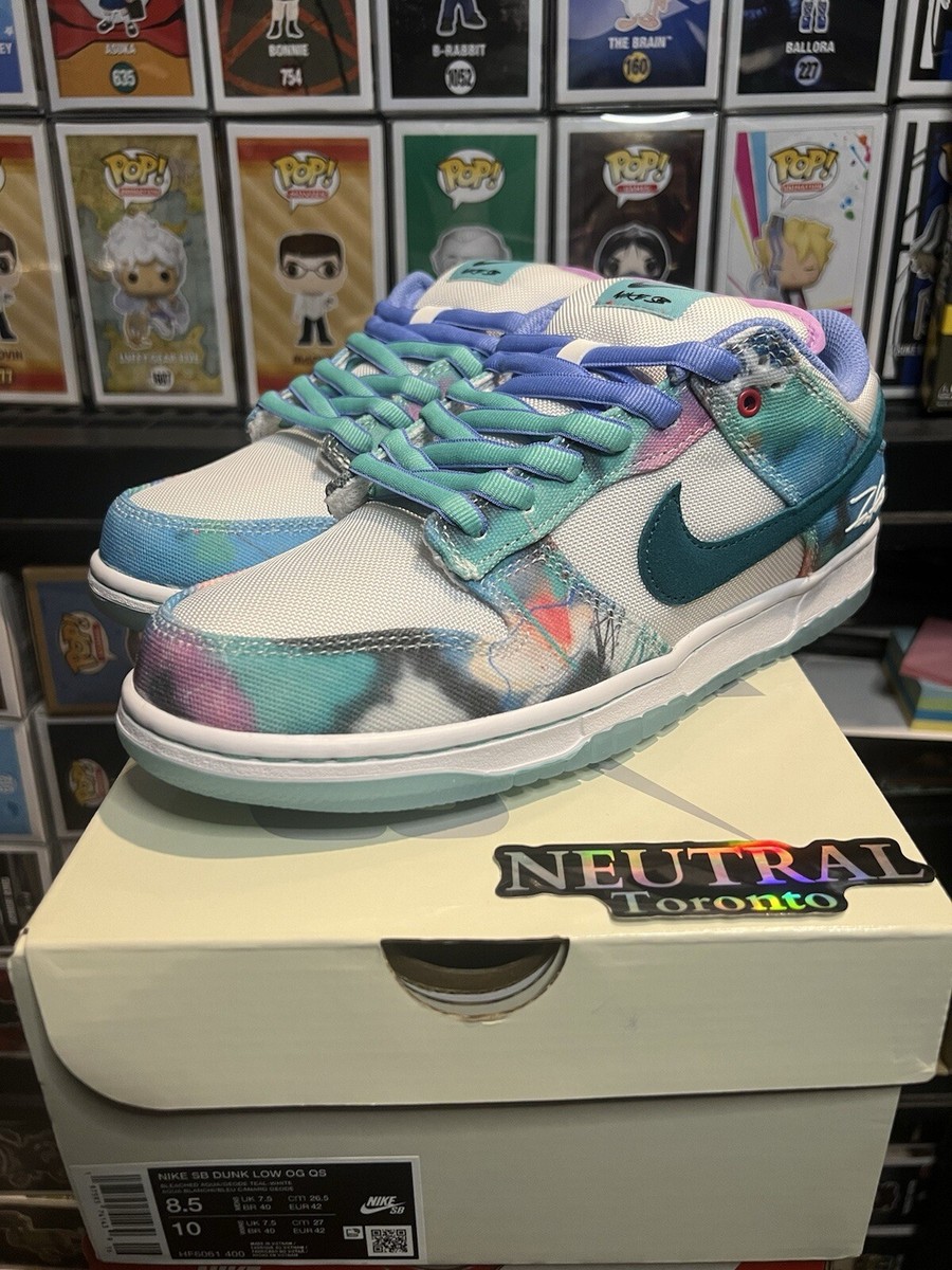 その他 FUTURA FL-006-CF Futura Laboratories Nike SB Dunk Low 'Futura Laboratories Bleached Aqua' Size 8.5