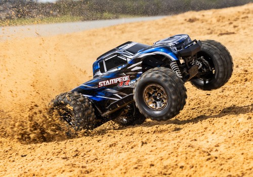 TRAXXAS Stampede 4x4 VXL Blau + 1x 2S 5000 mAh Akku und 4A ID Lader Traxxas - Bild 3 von 8