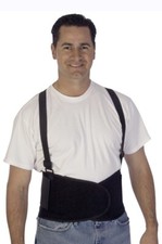 Adjustable Back Brace Lumbar Support Belt with Suspenders Shoulder Strap Safety
