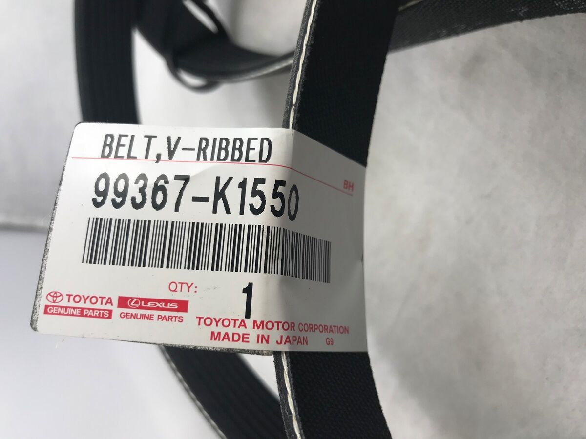 Toyota OEM Serpentine Drive Engine Fan Belt 99367-K1550 Toyota OEM Serpentine Drive Engine Fan Belt 99367-K1550