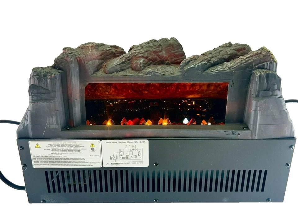 Sunnydaze falso aquecido lareira elétrica inserção construção polipropileno preto - Imagem 3 de 4