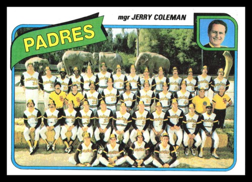 1980 Topps San Diego Padres / Jerry Coleman #356San Diego Padres VG 4L