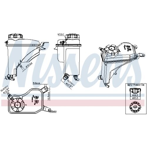 1x Serbatoio di Compensazione, Liquido di Raffreddamento NISSENS 996268 Adatto per BMW - Foto 7 di 7