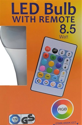 LED Farbwechsel Birne Glühbirne mit Fernbedienung bunt Dimmbare Lampe 8,5W E27 - Bild 5 von 9
