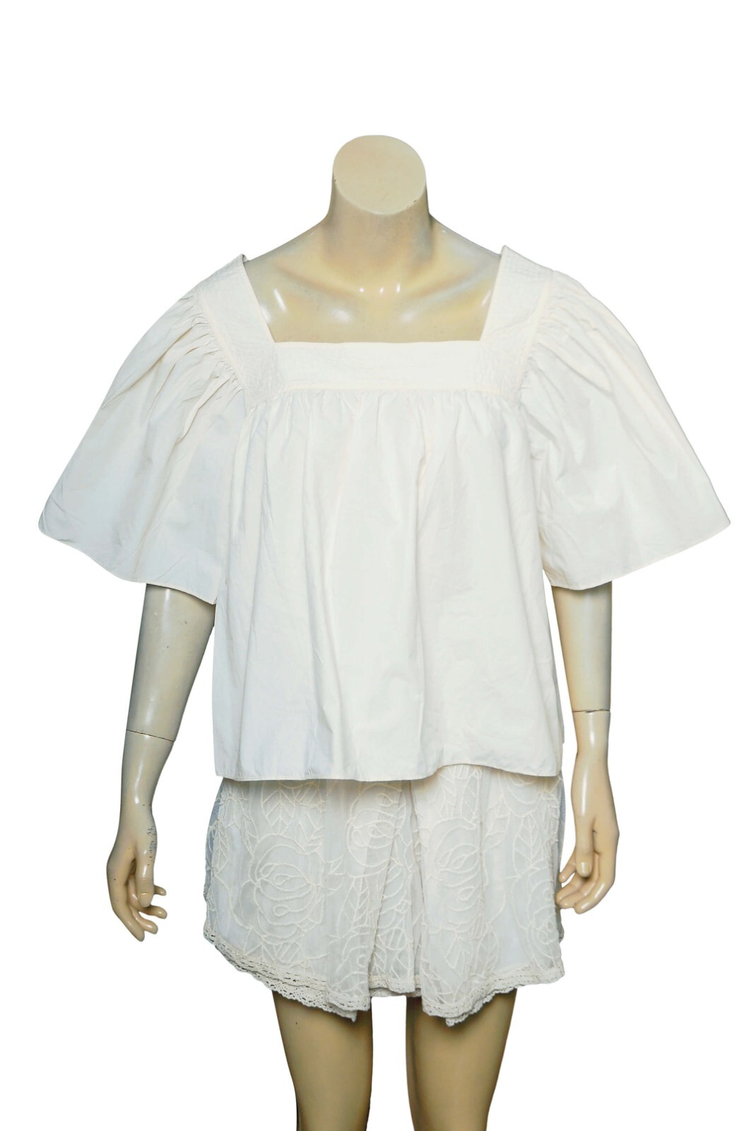 Rhode Resort Farrah Top L 10 Women's Casual Bell Sleeve Crop Blouse NEW 33902