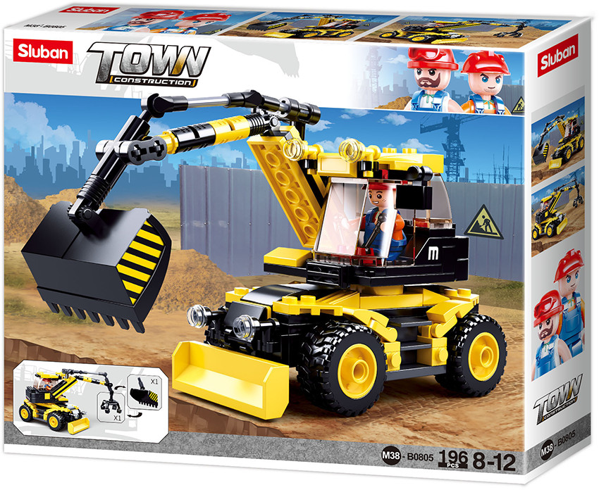 Sluban Town Construction Set M38-B0805 Baustelle Multi Bagger