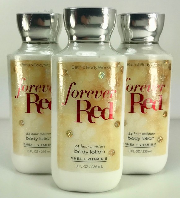 3 BATH AND BODY WORKS*FOREVER RED*LOTION CREAM**NEW**FREE SHIPPING* eBay
