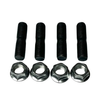 M10x1.25 40mm Steel Stud With flange lock Nut For Turbo Manifold 4 Pieces
