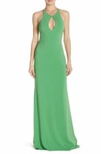Terani Couture Beaded Crepe Gown Sz 10 Green