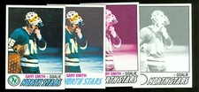 1977-78 TOPPS LOA GARY SMITH # 184  PROGRESSIVE PROOF SET OF 8 MINT UNIQUE LOA's