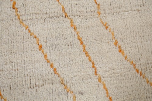 5x8 Geometric Moroccan Oriental Area Rug Hand-knotted Wool IVORY/ ORANGE Carpet - Picture 8 of 12