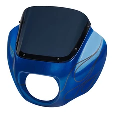 Headlight Fairing Windshield Fit For Harley Street Bob FXBB 18-25 Electric Blue