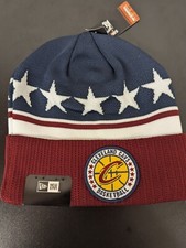 Cleveland Cavaliers Beanie New Era NBA Tip Off Cuffed Knit Hat Wine Blue Stars