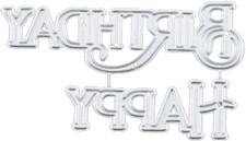 1 Pack Happy Birthday Metal Die Cuts for Card Making  Flower Lace Edge Cut