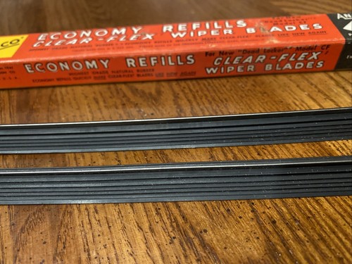 NOS Pair Of 2 1940’s / 1950’s Anco 9” Wiper Blades Clear-Flex Economy Refills - Picture 3 of 24